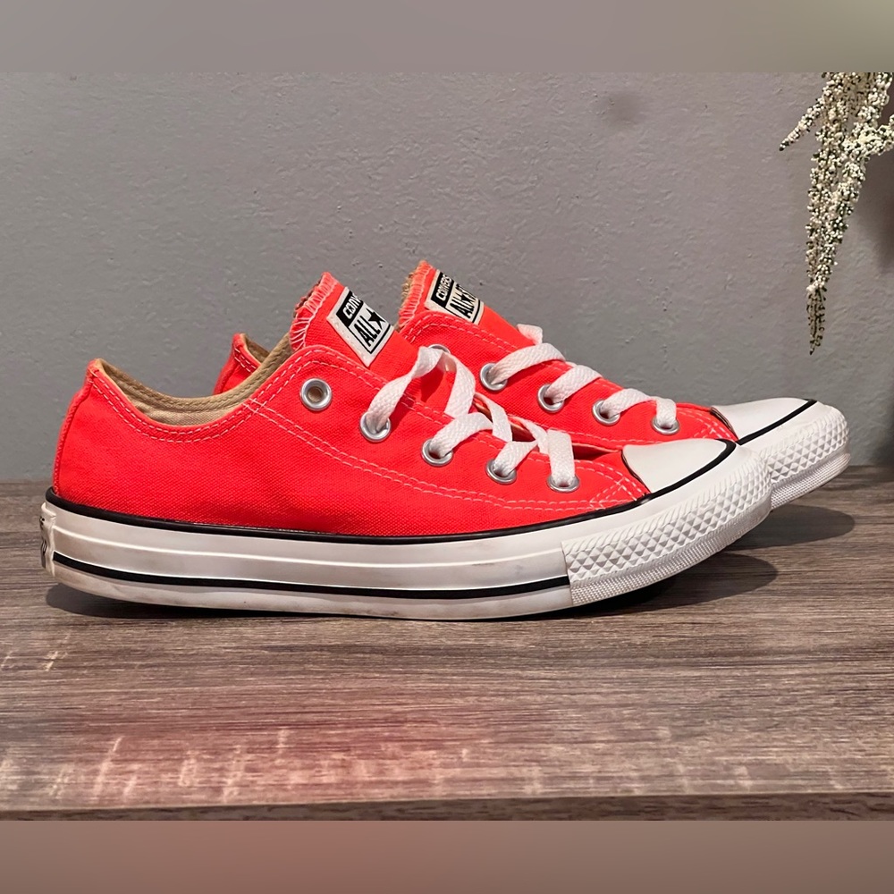 Gently Used Bright Orange Converse